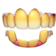 Gold teeth sticker