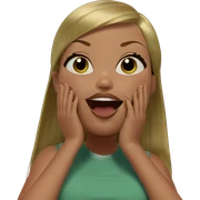 smiling girl with blonde hair sticker
