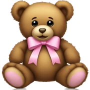 teddy bear with pink bow sticker