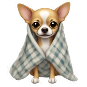 Chihuahua in a blanket sticker