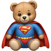 Teddy bear superman sticker