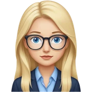 Cinematic realistic blonde with long hair and blue eyes psychologist sticker