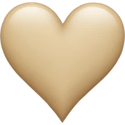 Beige heart  sticker