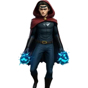 hero in tattered cape sticker