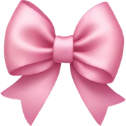 light pink ribbon bow sticker
