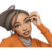 girl in hat and jewelry sticker