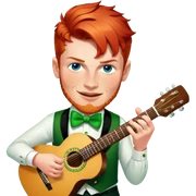 Leprechaun Guitarist sticker