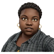 dark-skinned boy with earrings sticker