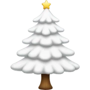 white christmas tree sticker