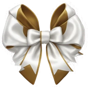 white satin bow sticker