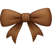 Brown bow sticker