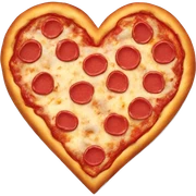 Pizza heart sticker