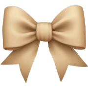 Beige bow sticker