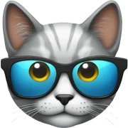 Cat with sunglasses sticker
