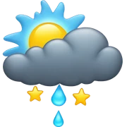 Sun and cloud sticker