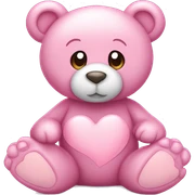 Bear "A pastel pink teddy bear with a glossy finish, glowing heart-shaped paw pads, and a faint shimmer outlining its cuddly figure." sticker