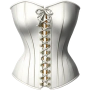 white vintage corset sticker