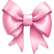 light pink ribbon bow sticker