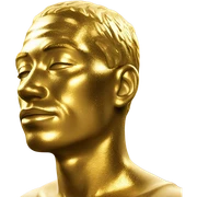 Golden man sticker