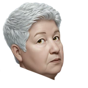 white haired boy portrait sticker