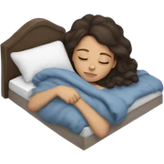 Brunette girl sleeping sticker