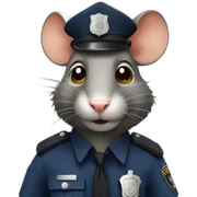 police rat sticker