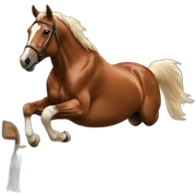 Jumping horse sticker