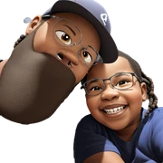 boys with hats and smiles sticker