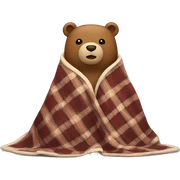bear with bear blanket sticker
