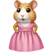 Hamster wearing a dress  sticker