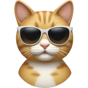 Cat with sunglasses sticker