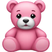 Pink teddy bear sticker