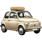 beige fiat 500 sticker