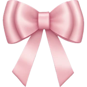 light pink ribbon bow sticker