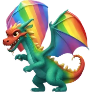 Dragon shooting rainbows sticker