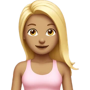 blonde yoga girl light pink clothes n sticker