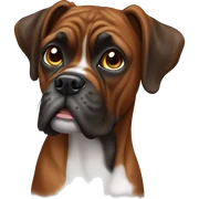Brindle boxer dog sticker