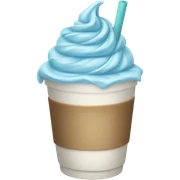 Pastel blue ice latte sticker
