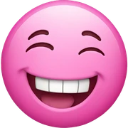 Laughing emoji pink sticker