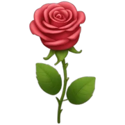 Cute rose with cute smile emoji  sticker