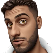 mature male portrait with beard sticker