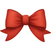 Red Christmas bow sticker
