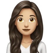brunette long hair sticker
