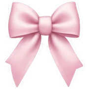 Light pink bow sticker