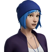 girl with blue hair hat sticker