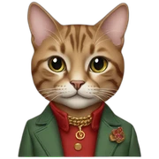cat-wearing-gucci sticker