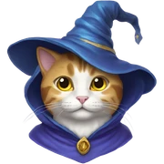 Cat wizard sticker
