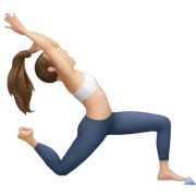 White girl brunette hair doing yoga sticker