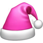 pink christmas hat sticker