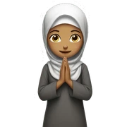 Muslim girl praying  sticker